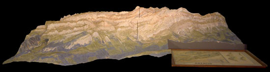 Relief of the Säntis from Meili