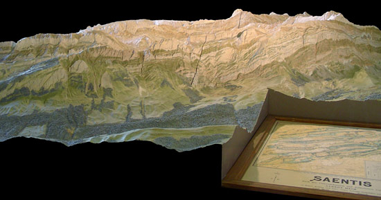 Relief of the Säntis