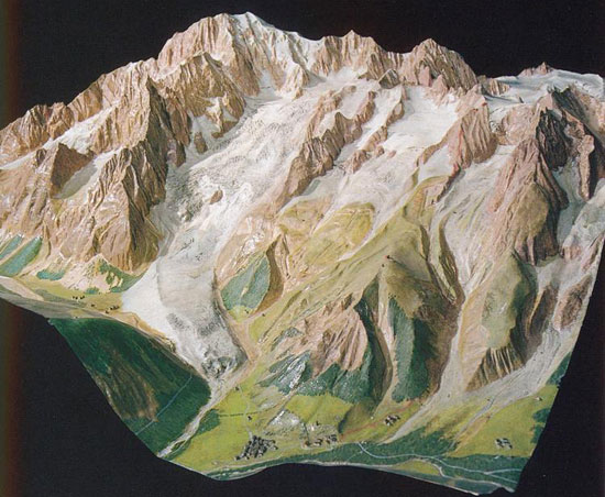 Mont Blanc relief